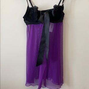 NWT LS Purple/Black Baby Doll